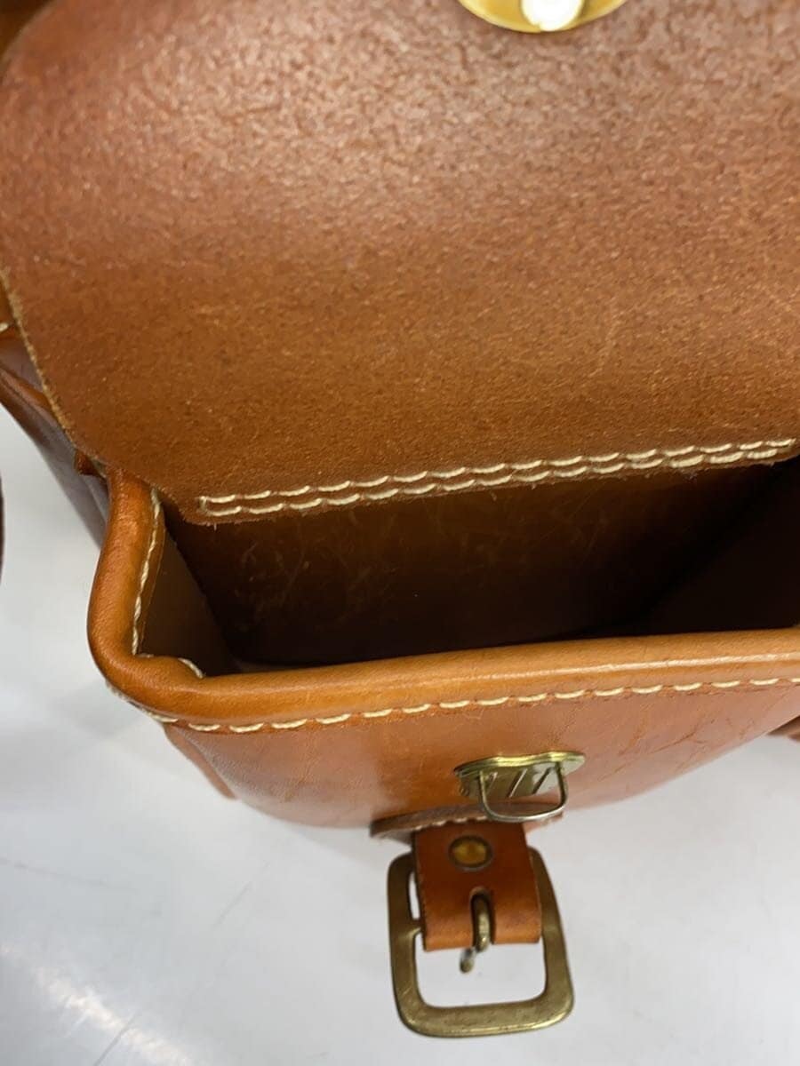 HERZ Shoulder Bag Leather BRW Solid 8