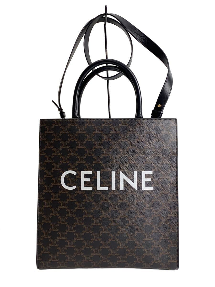 CELINE Tote Bag Leather All Over Pattern