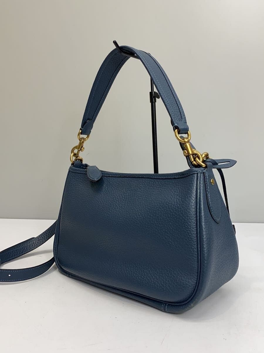 COACH Shoulder Bag Leather BLU Solid M2232 2