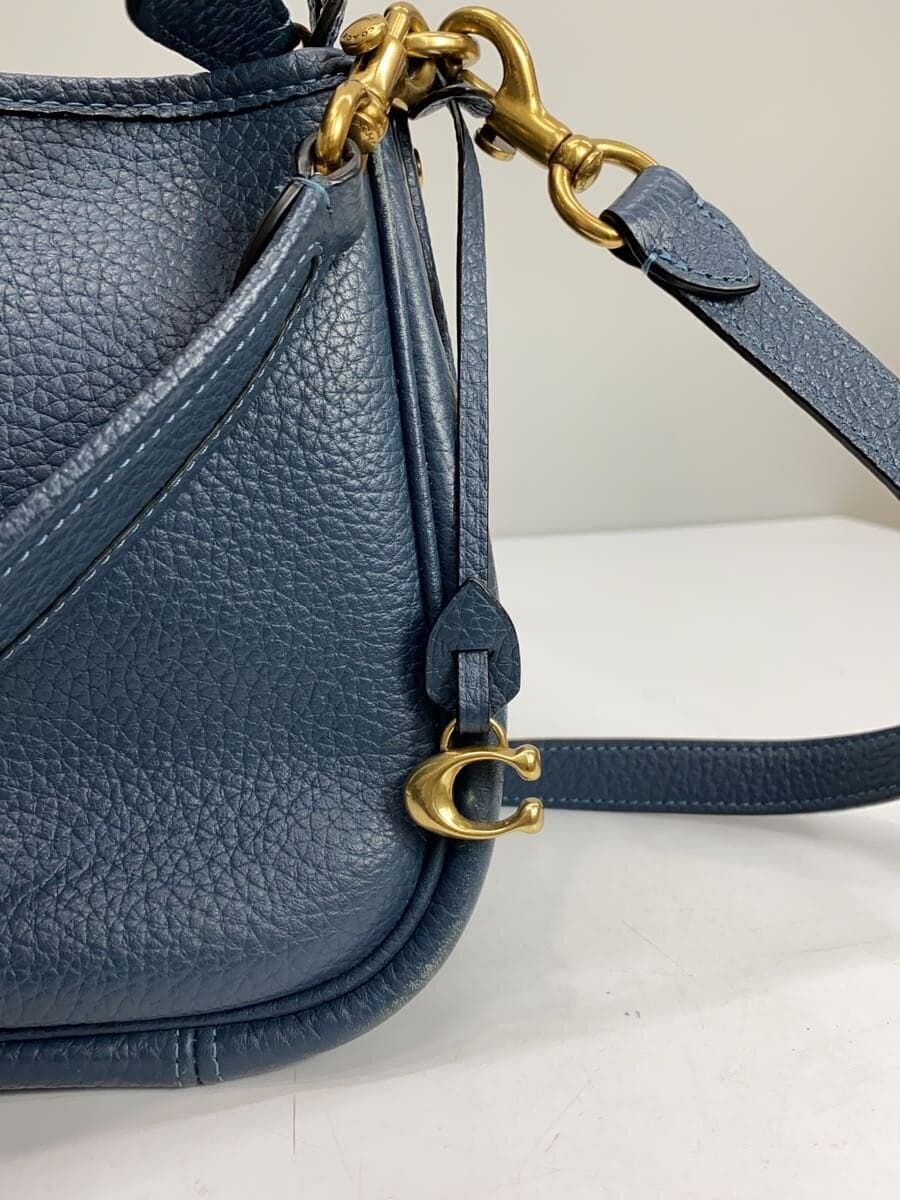 COACH Shoulder Bag Leather BLU Solid M2232 5