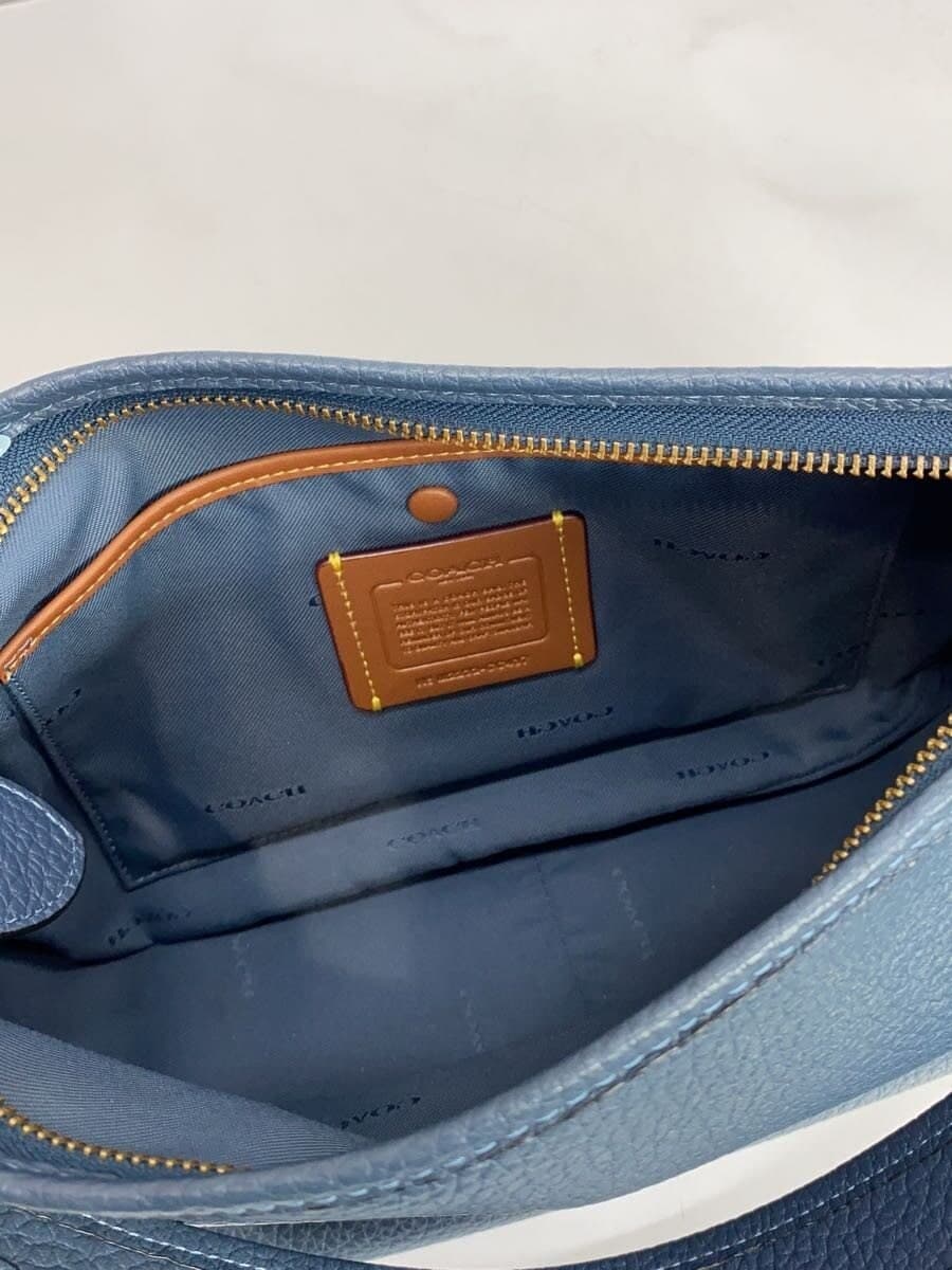 COACH Shoulder Bag Leather BLU Solid M2232 6