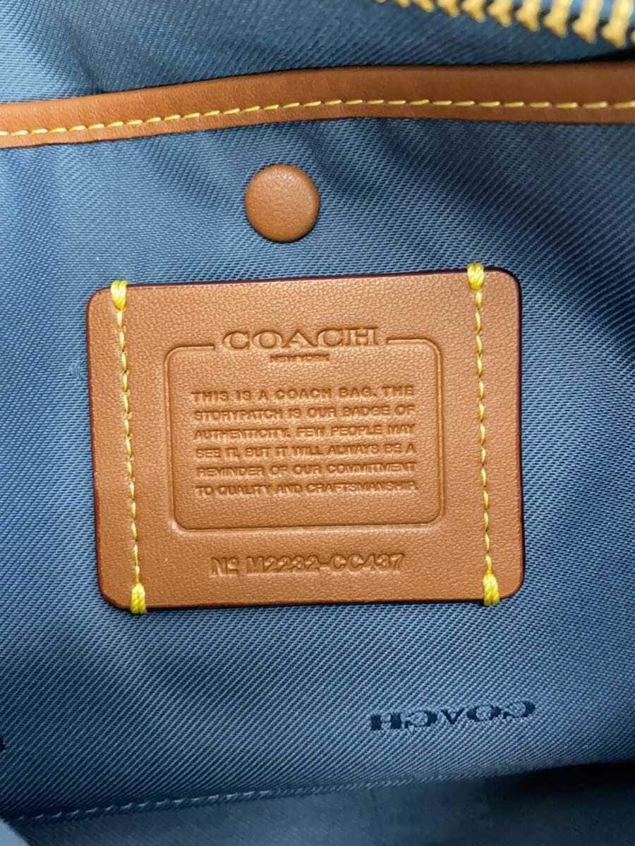 COACH Shoulder Bag Leather BLU Solid M2232 7