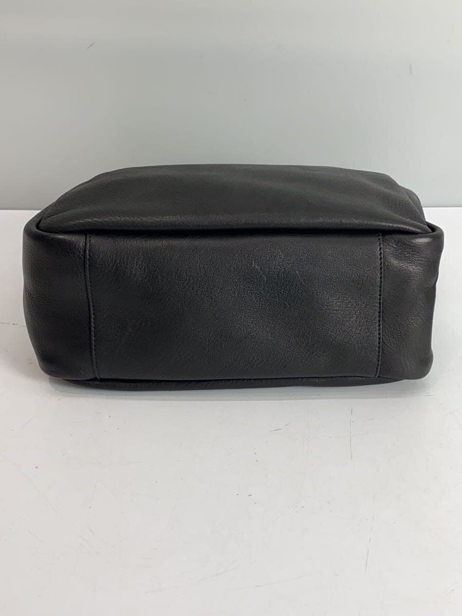 agnes b. shoulder bag cowhide BLK plain IKK-21 4