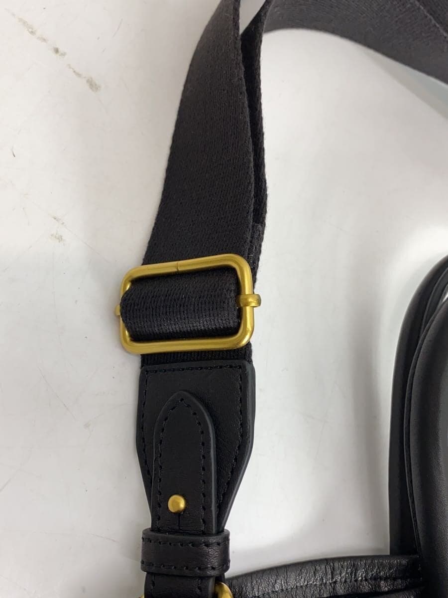 agnes b. shoulder bag cowhide BLK plain IKK-21 9