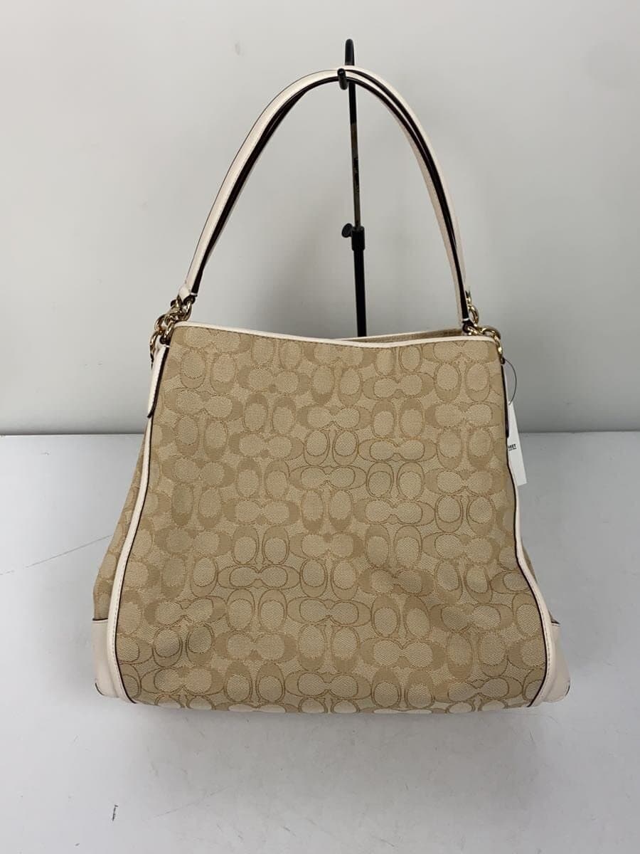 COACH Handbag Canvas Beige All Over Pattern F36424 3