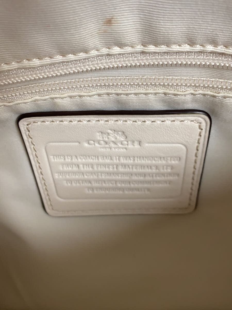 COACH Handbag Canvas Beige All Over Pattern F36424 5