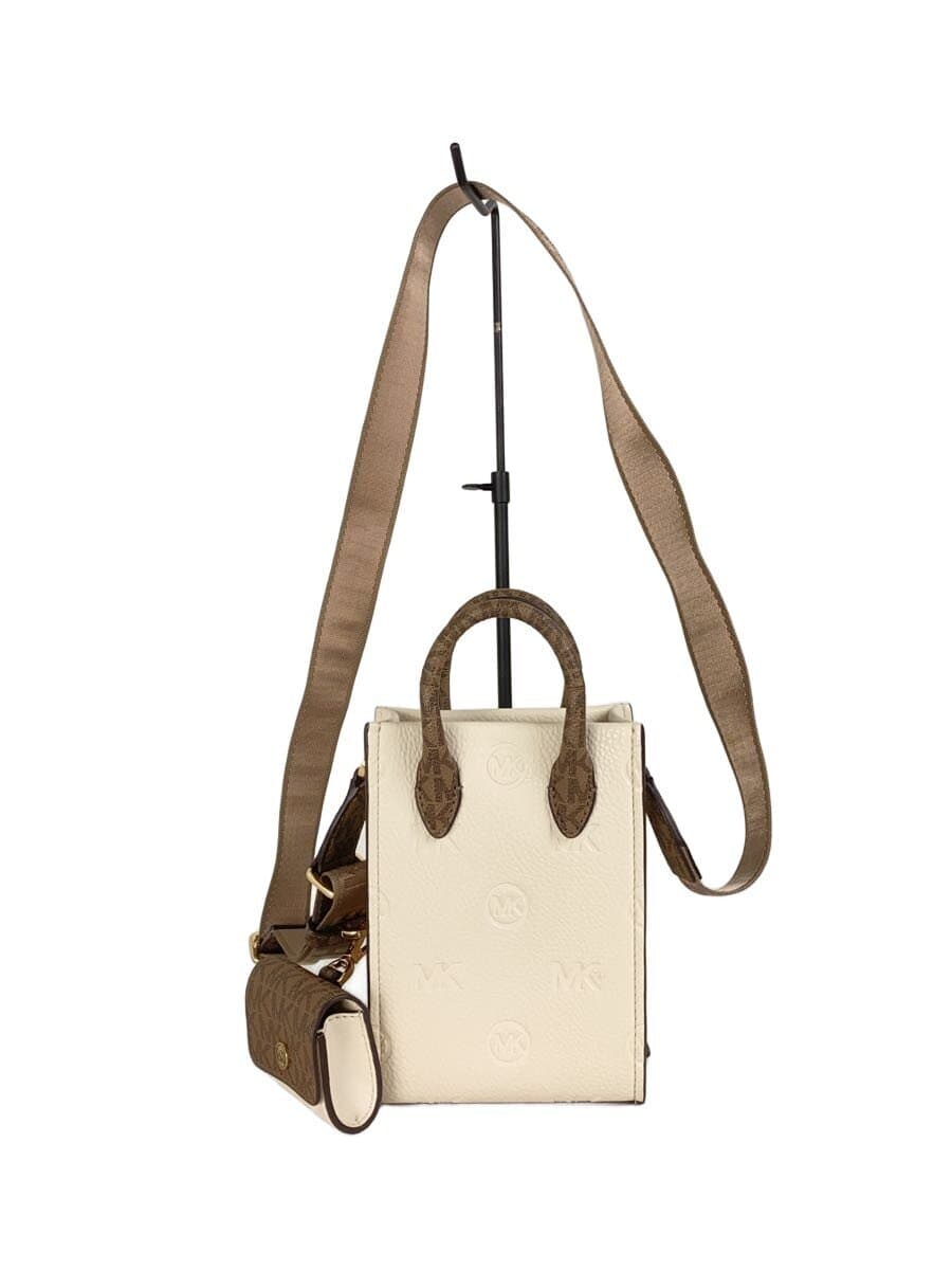 MICHAEL KORS Shoulder Bag Leather White All Over Pattern AV-2309