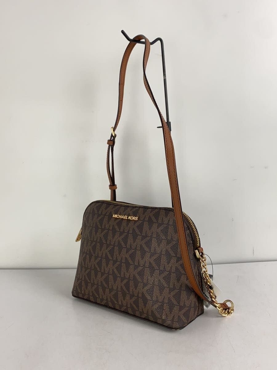 MICHAEL KORS Shoulder Bag PVC Brown All Over Pattern 2