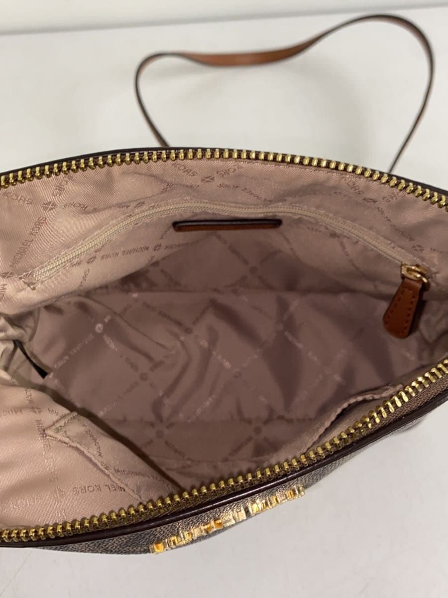 MICHAEL KORS Shoulder Bag PVC Brown All Over Pattern 6