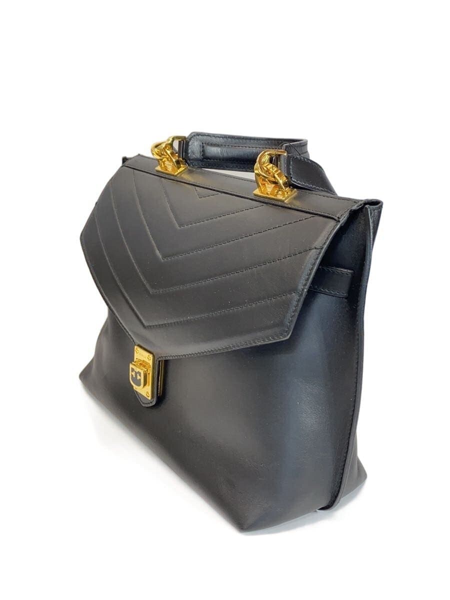 FURLA2-Way Shoulder Bag Leather BLK Solid TORTONA 2