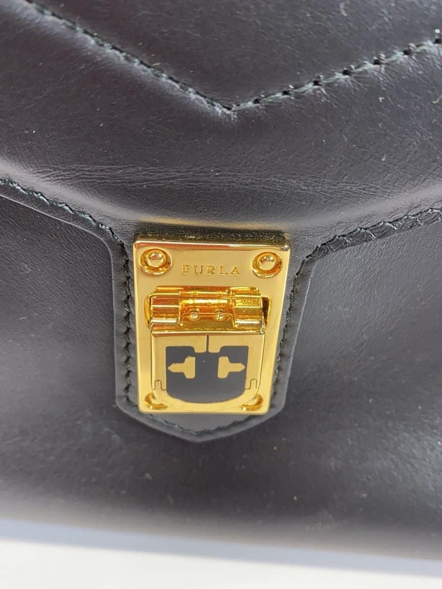 FURLA2-Way Shoulder Bag Leather BLK Solid TORTONA 5