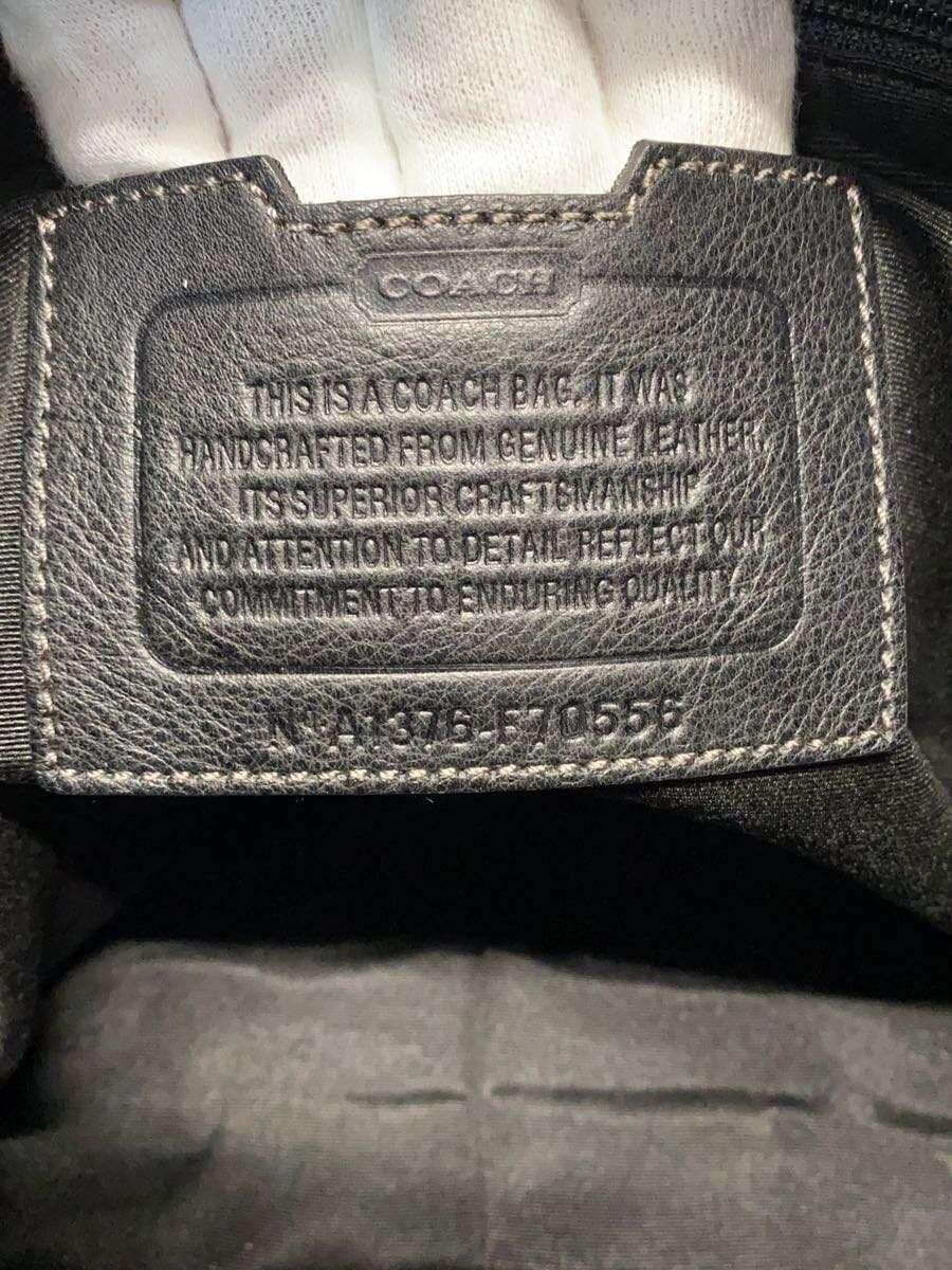 COACH Shoulder Bag Leather BLK F70555 7