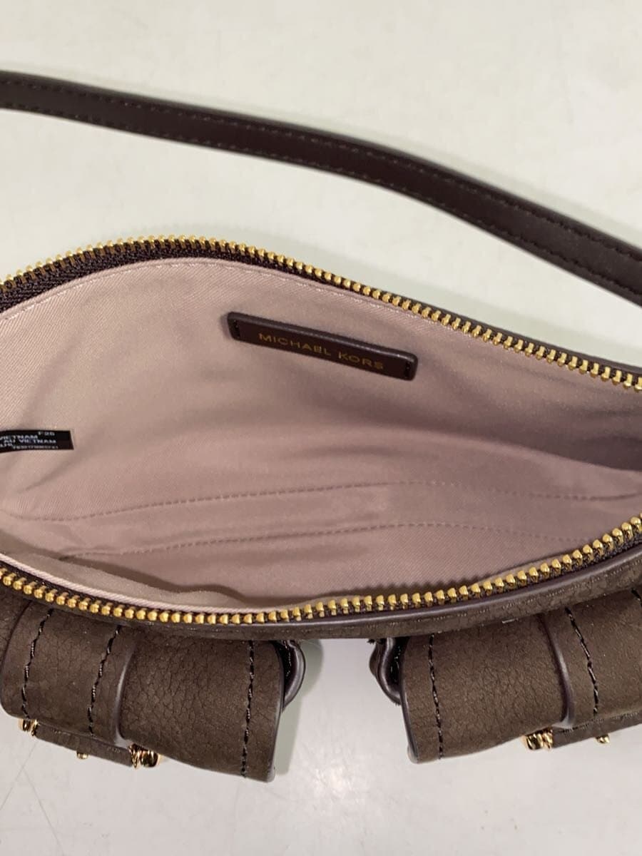 MICHAEL KORSZOE Shoulder Bag Pochette Leather Brown AV-2505 6