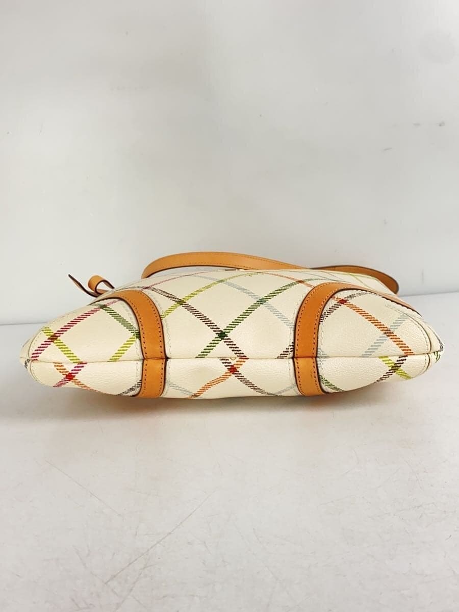 COACH Shoulder Bag Leather Cream Check F21904 4