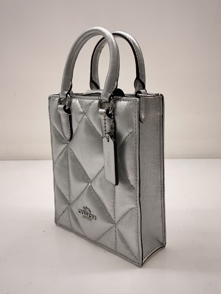 COACH Shoulder Bag Leather SLV 2