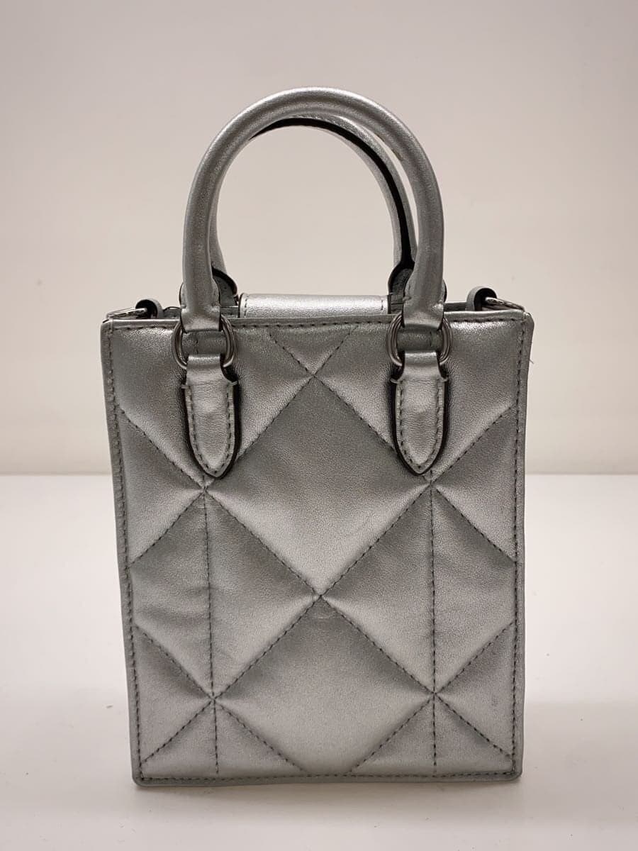 COACH Shoulder Bag Leather SLV 3