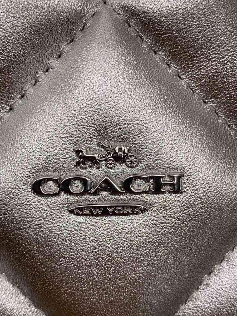 COACH Shoulder Bag Leather SLV 5