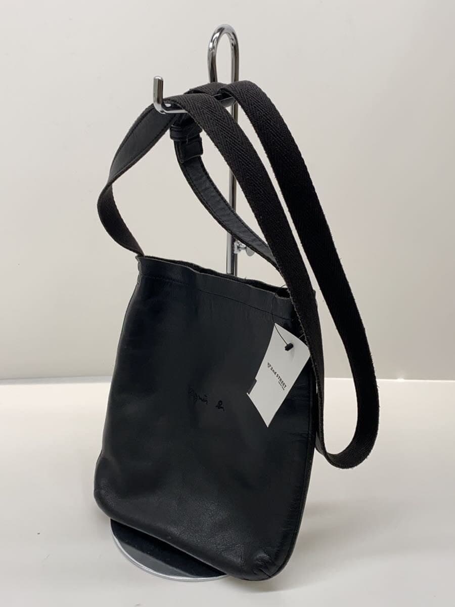 agnes b. shoulder bag leather BLK 2