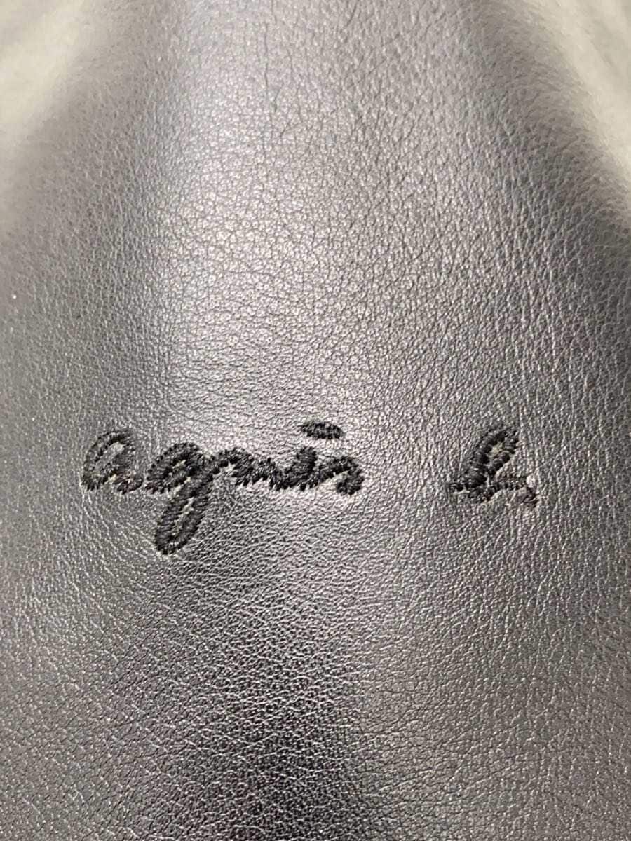 agnes b. shoulder bag leather BLK 5