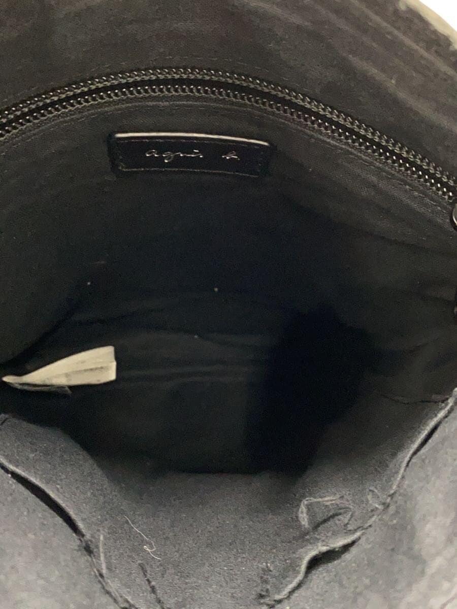 agnes b. shoulder bag leather BLK 6