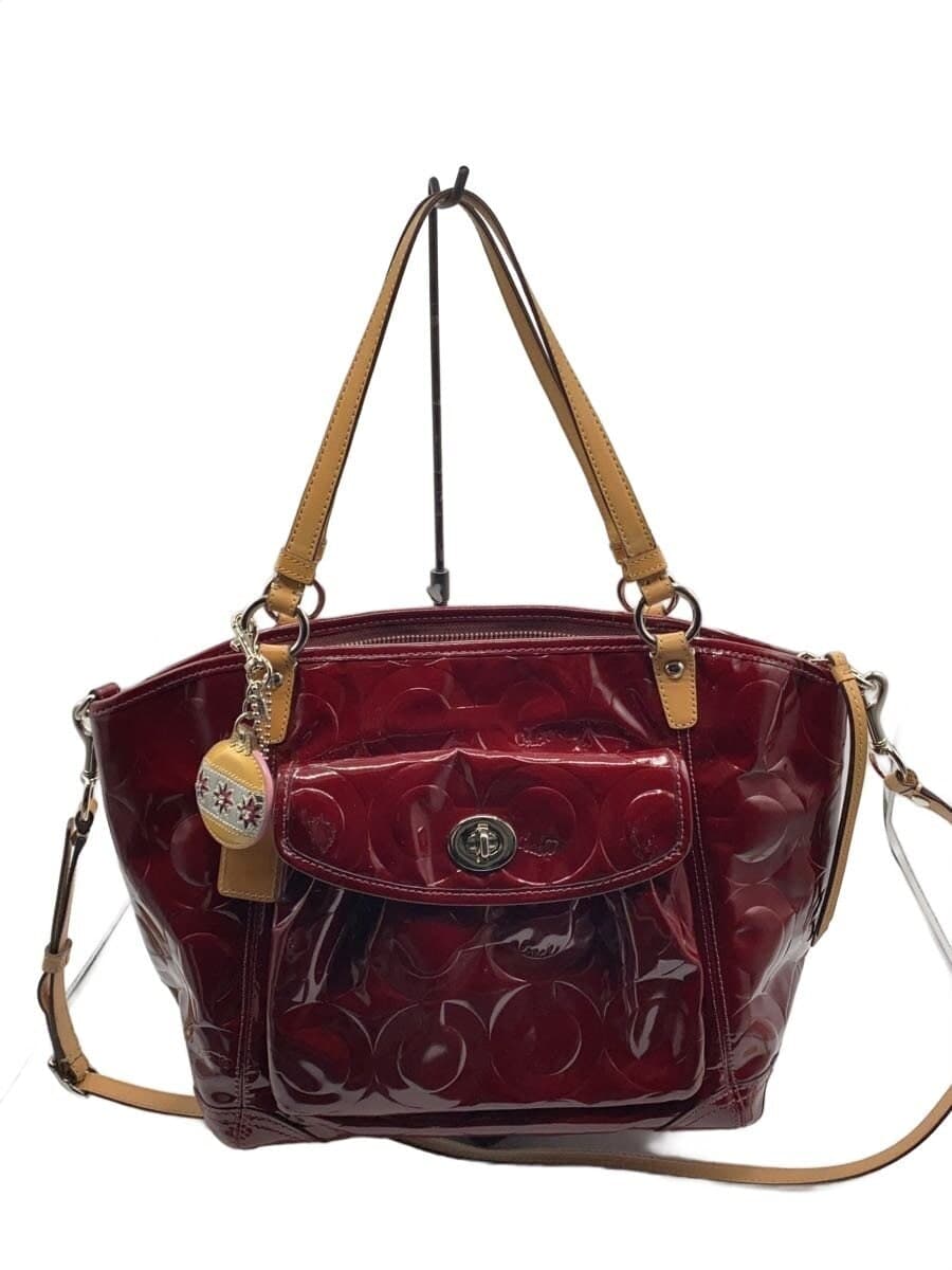 COACH Shoulder Bag_Op Art PVC RED