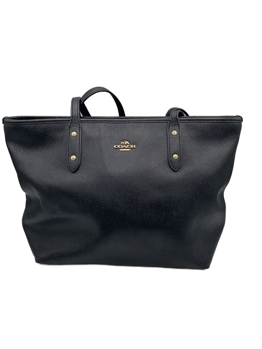 COACH Tote Bag Leather BLK F58846