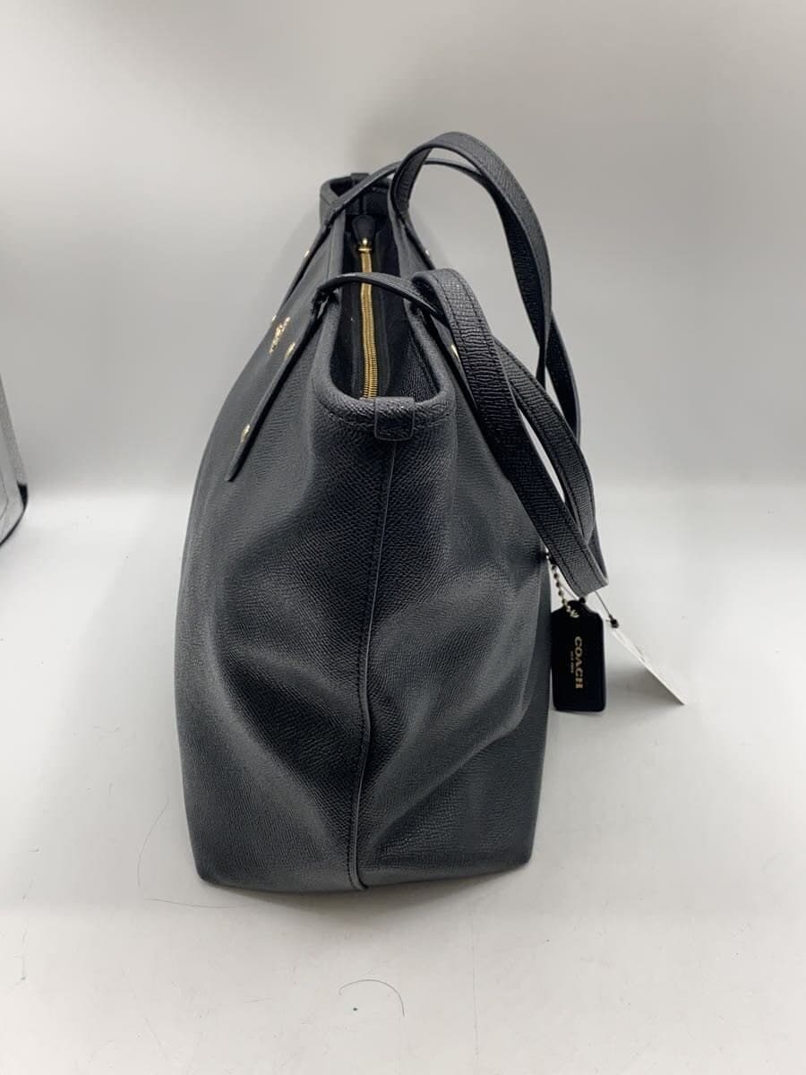 COACH Tote Bag Leather BLK F58846 2