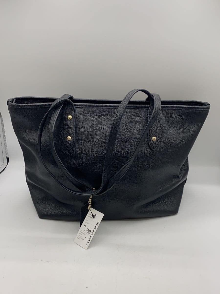 COACH Tote Bag Leather BLK F58846 3