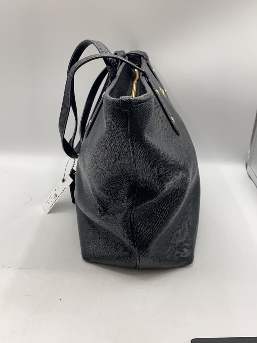 COACH Tote Bag Leather BLK F58846 4