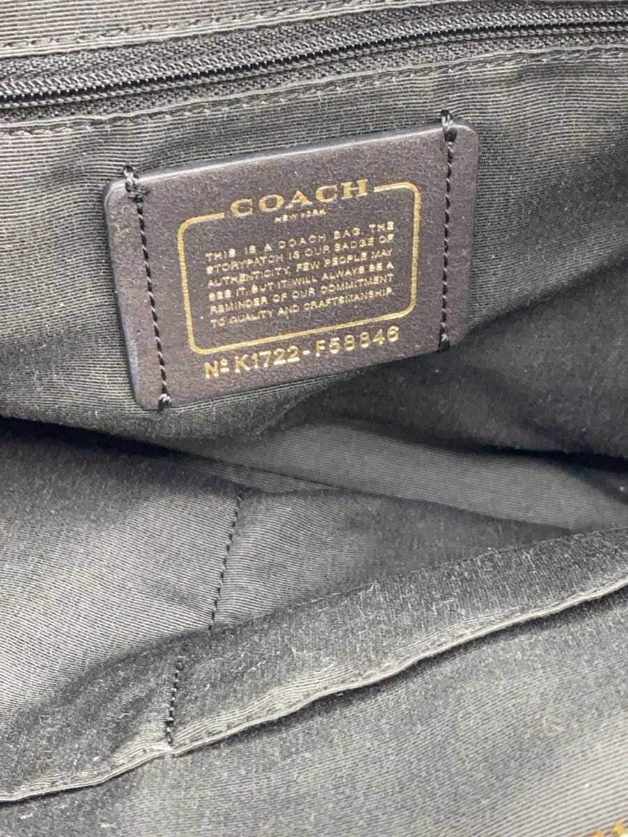 COACH Tote Bag Leather BLK F58846 7