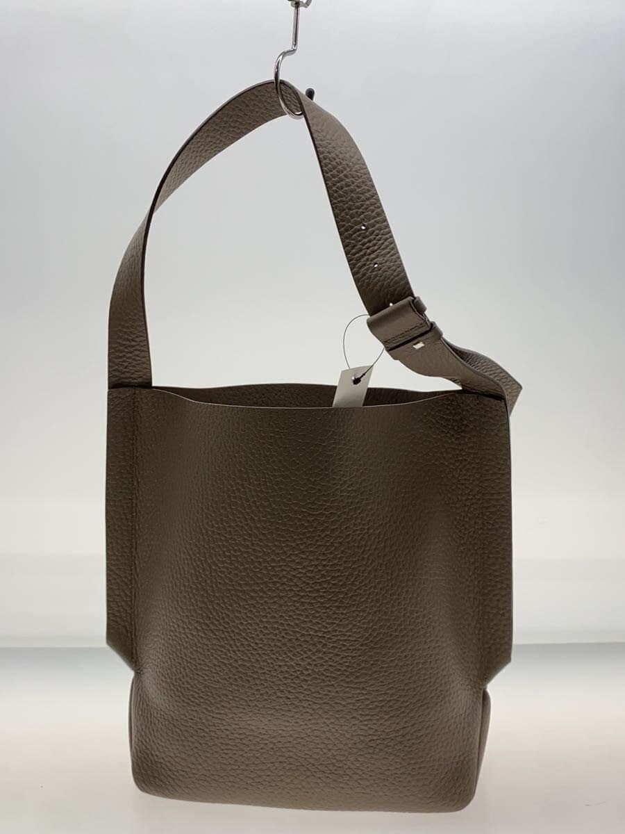 IACUCCIALCE One Handle Tote Bag Tote Bag Leather BEG Solid Color 3