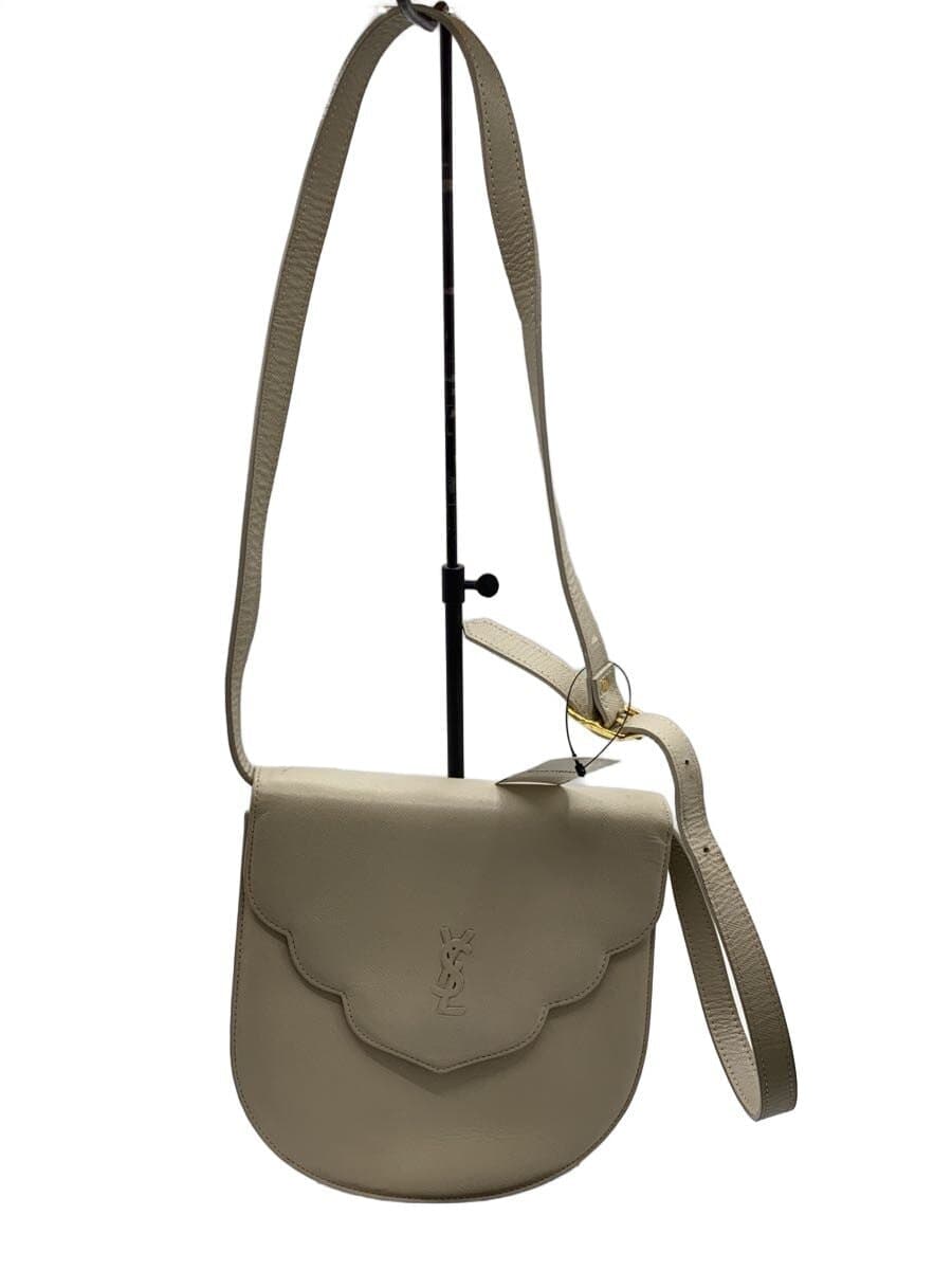 YVES SAINT LAURENT shoulder bag leather BEG