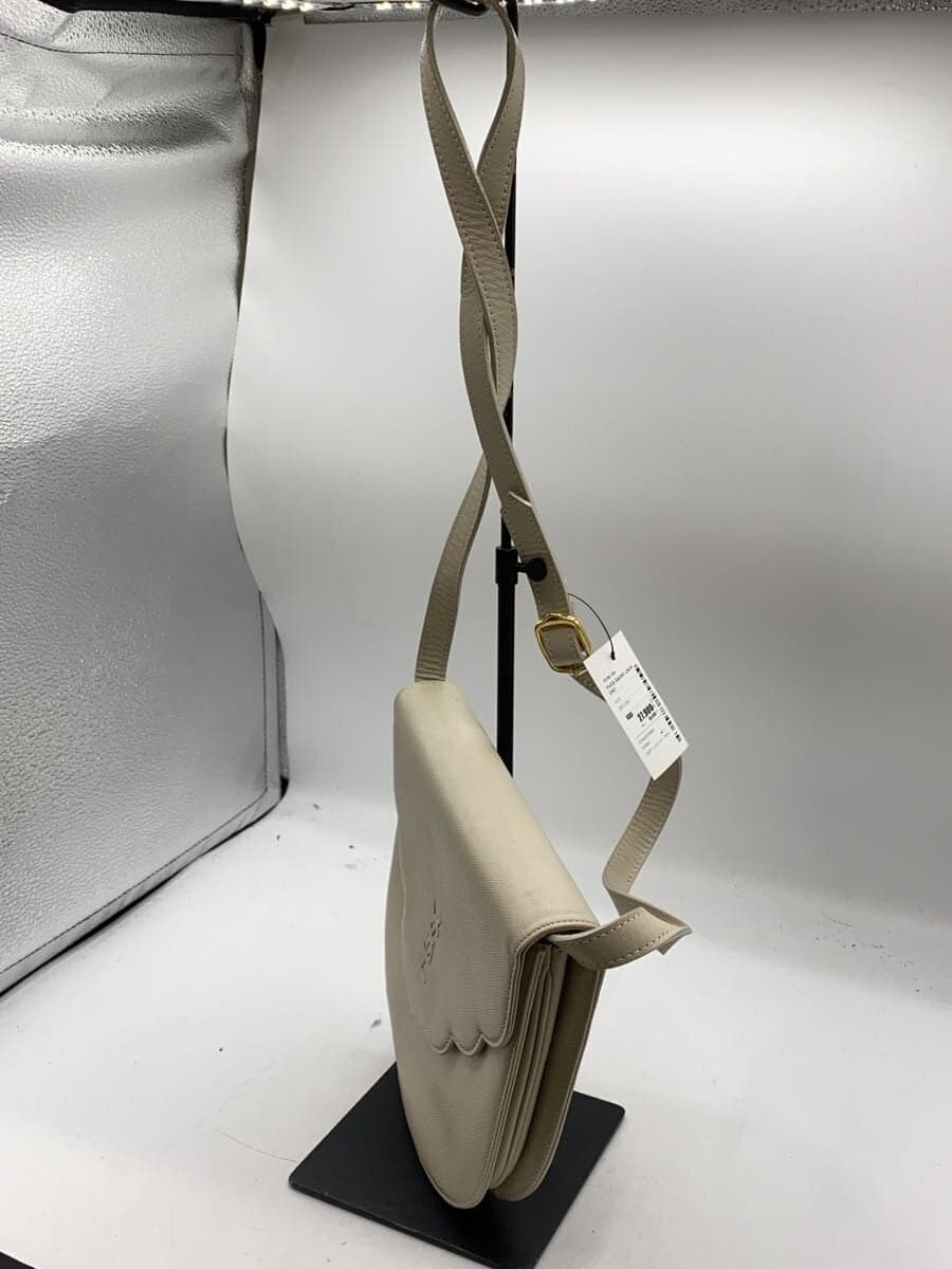 YVES SAINT LAURENT shoulder bag leather BEG 2