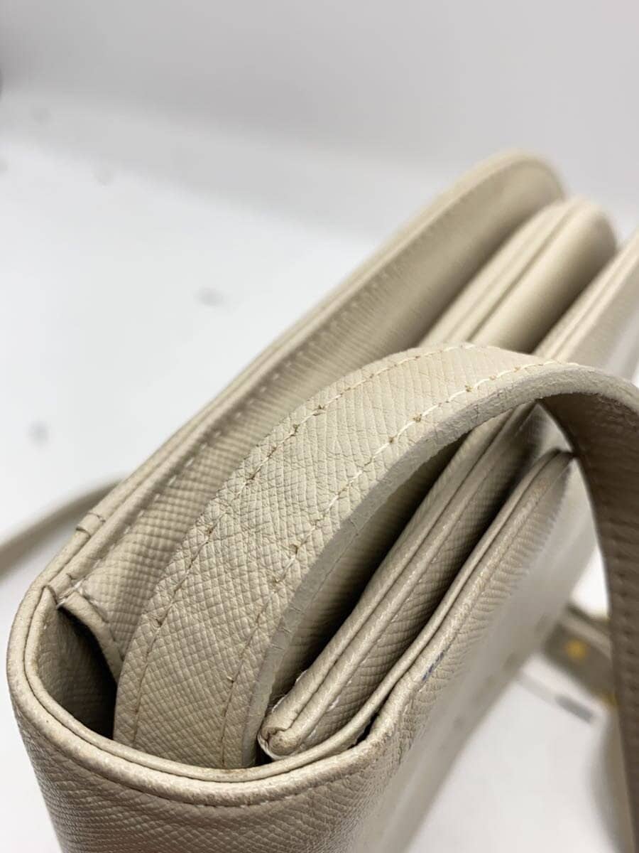 YVES SAINT LAURENT shoulder bag leather BEG 8