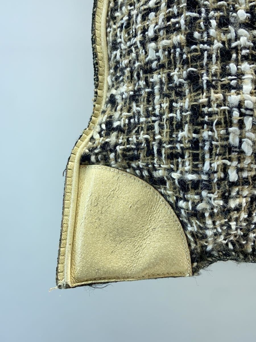 PRADA Tote Bag Tweed CRM All Over Pattern 7