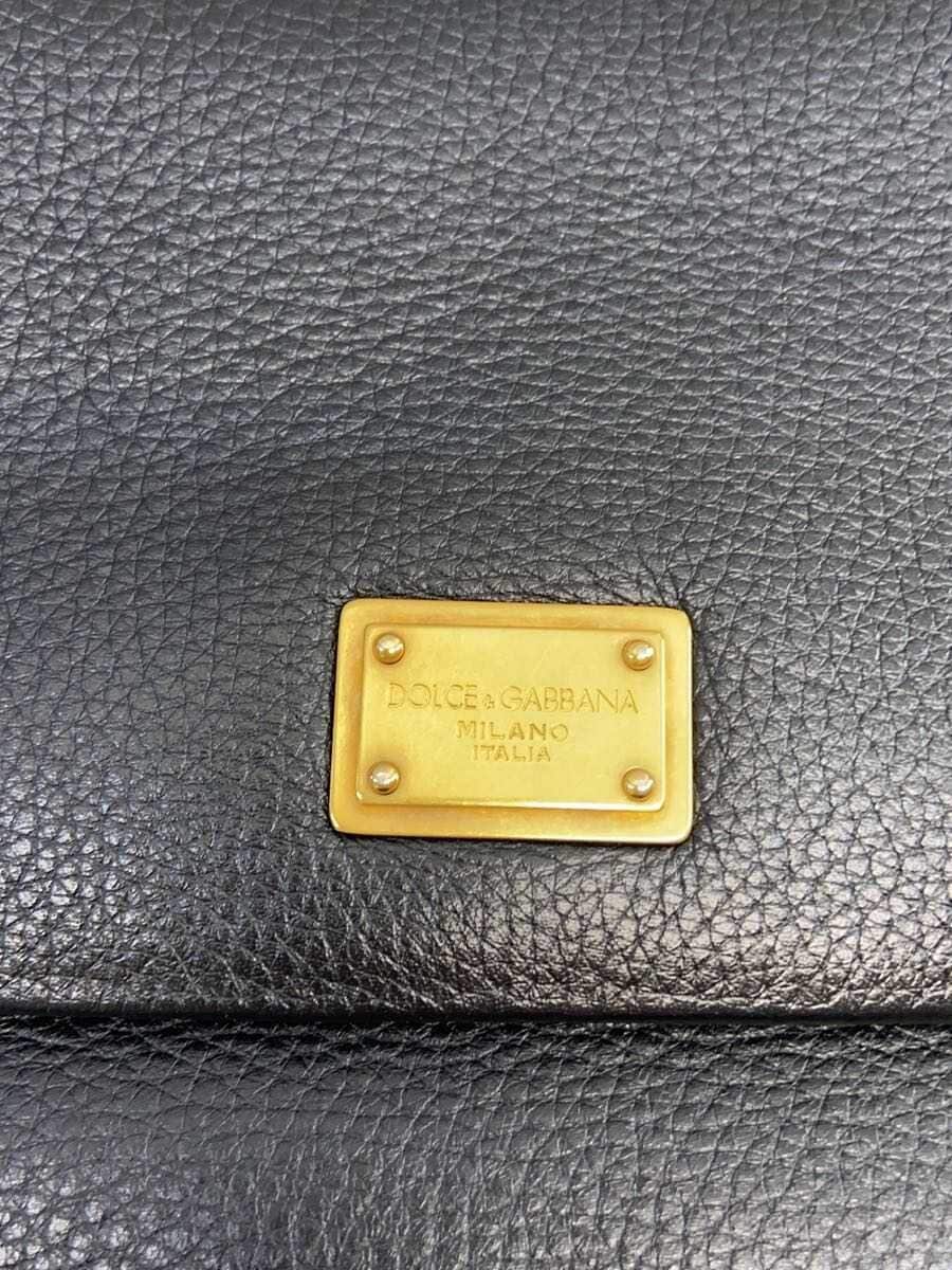 DOLCE&GABBANASICILY 2-Way Shoulder Handbag Leather BLK 5