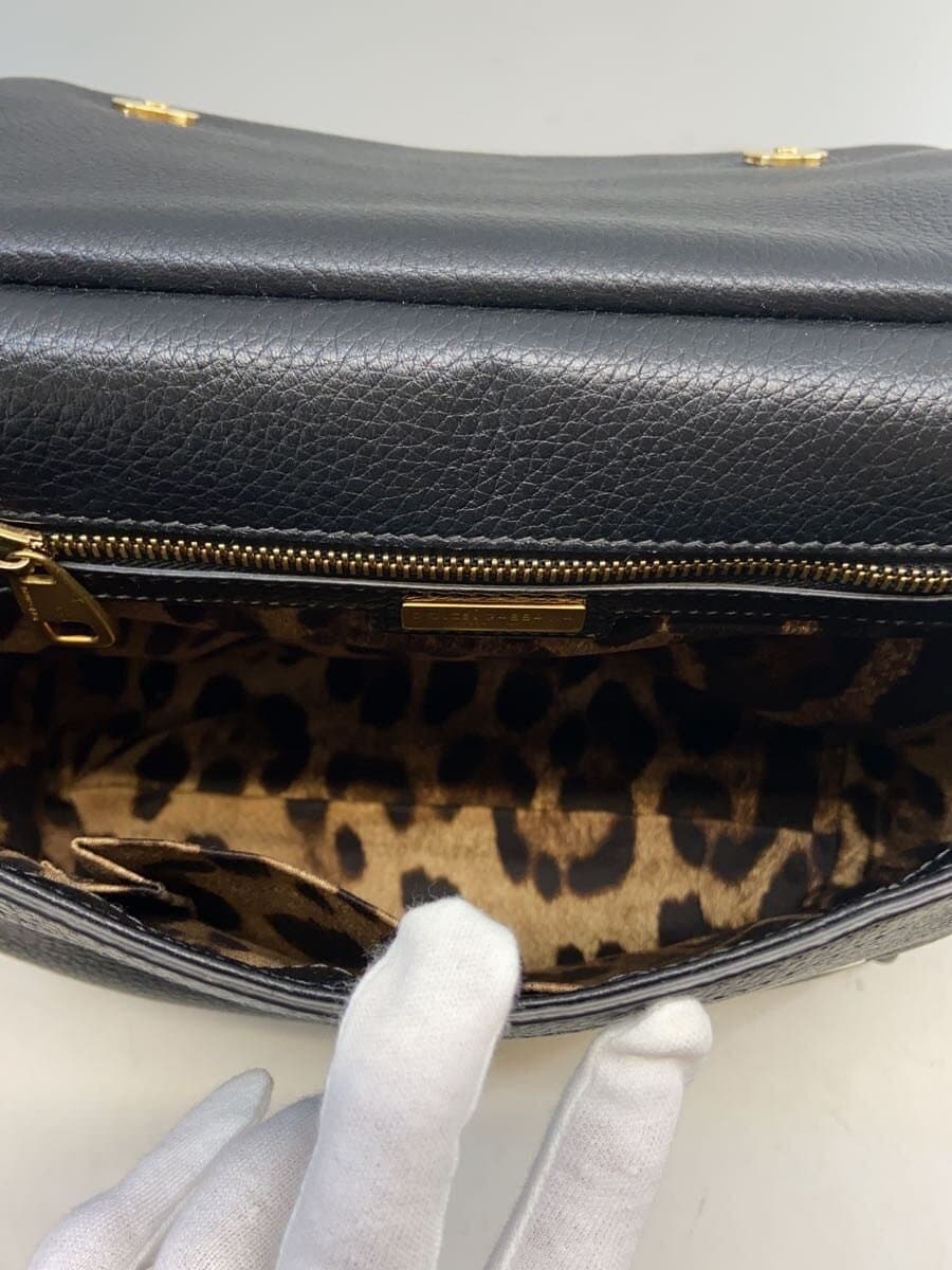 DOLCE&GABBANASICILY 2-Way Shoulder Handbag Leather BLK 6