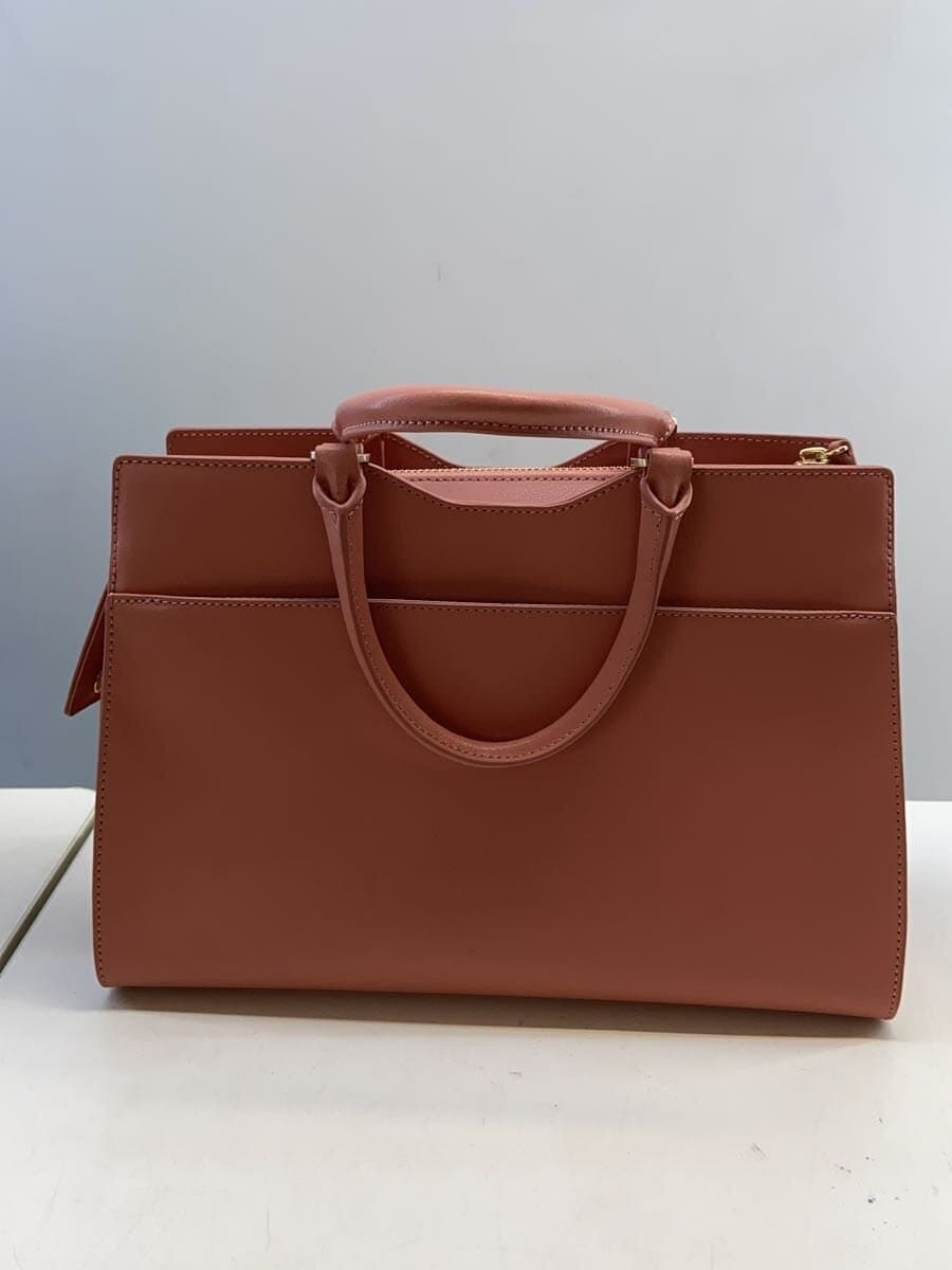 agnes b VOYAGE2-Way Tote Bag Leather PNK Solid WAS31-02 3