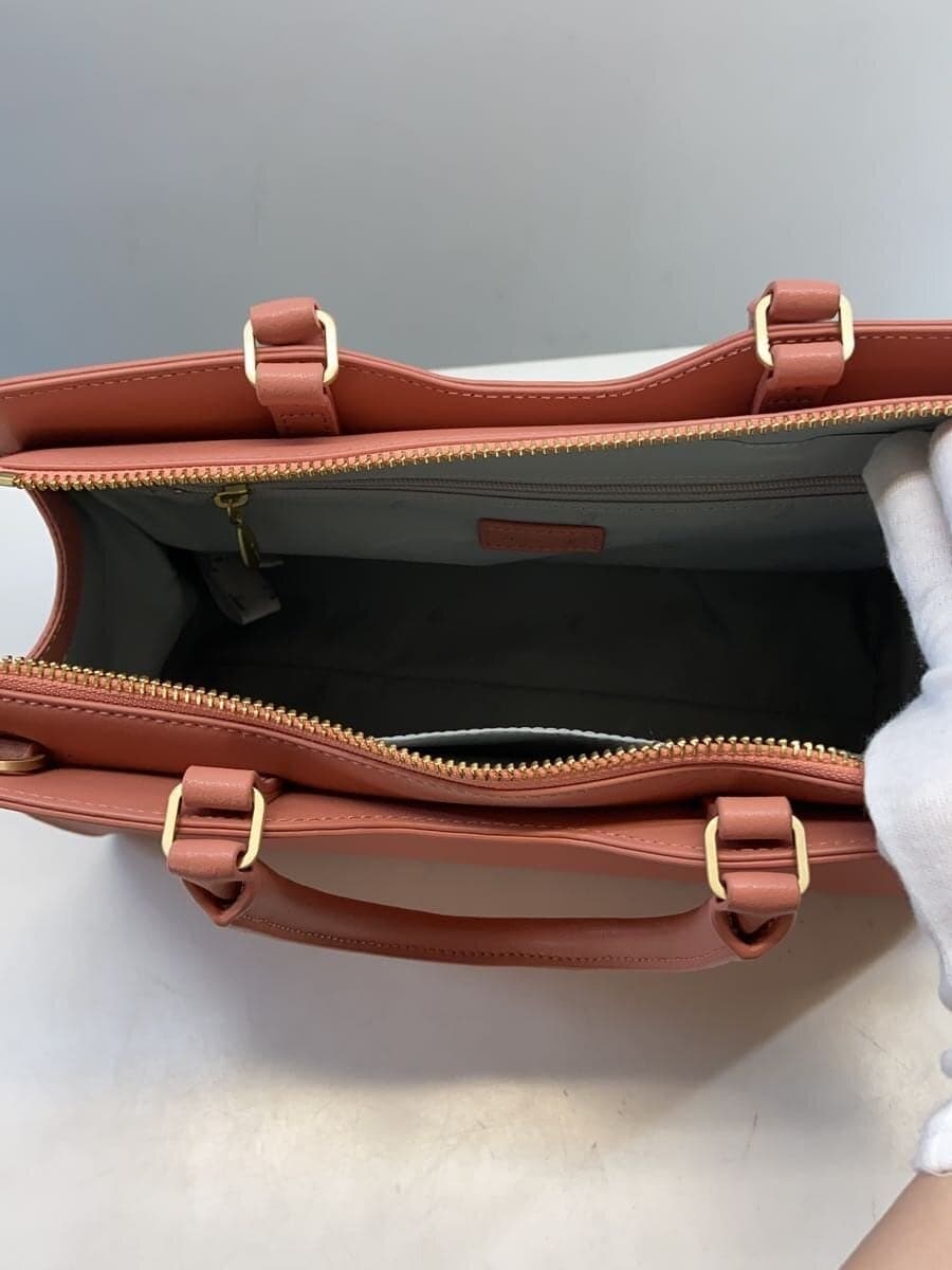 agnes b VOYAGE2-Way Tote Bag Leather PNK Solid WAS31-02 6