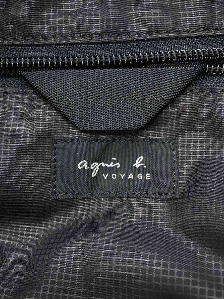 agnes b VOYAGE Boston Bag Nylon Black Solid QS31 5