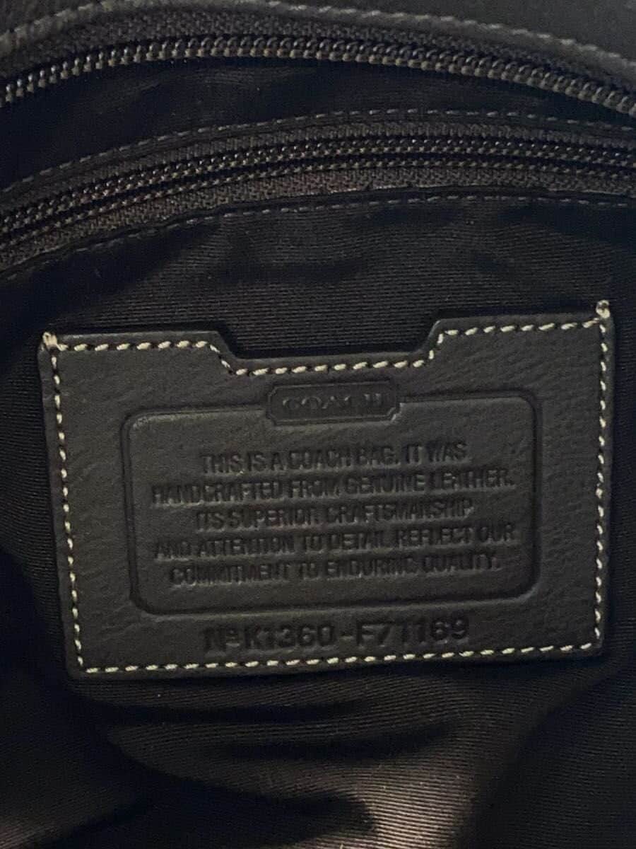 COACH 2-Way Bag Leather BRW Solid Color f71169 6