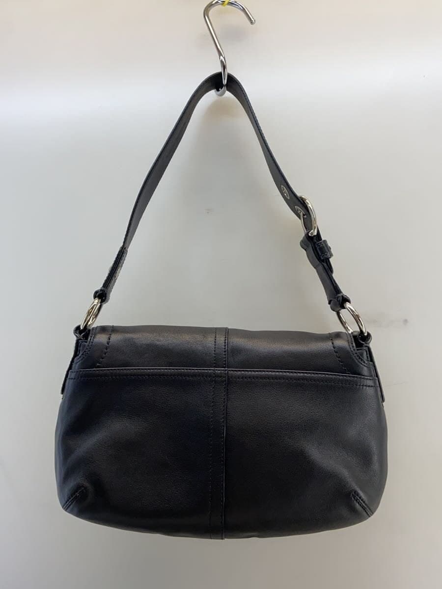 COACH One-Shoulder Bag Shoulder Bag Leather Black Solid Color f13105 3