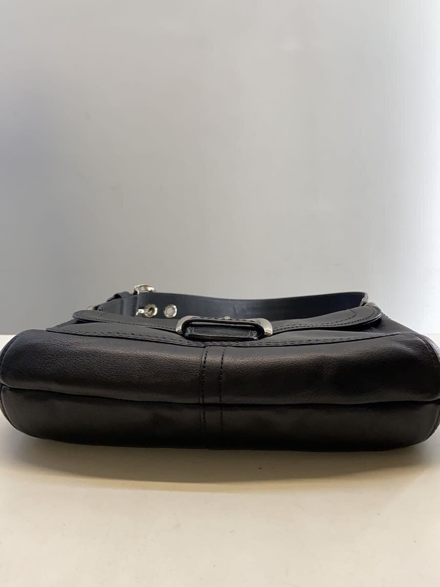 COACH One-Shoulder Bag Shoulder Bag Leather Black Solid Color f13105 4