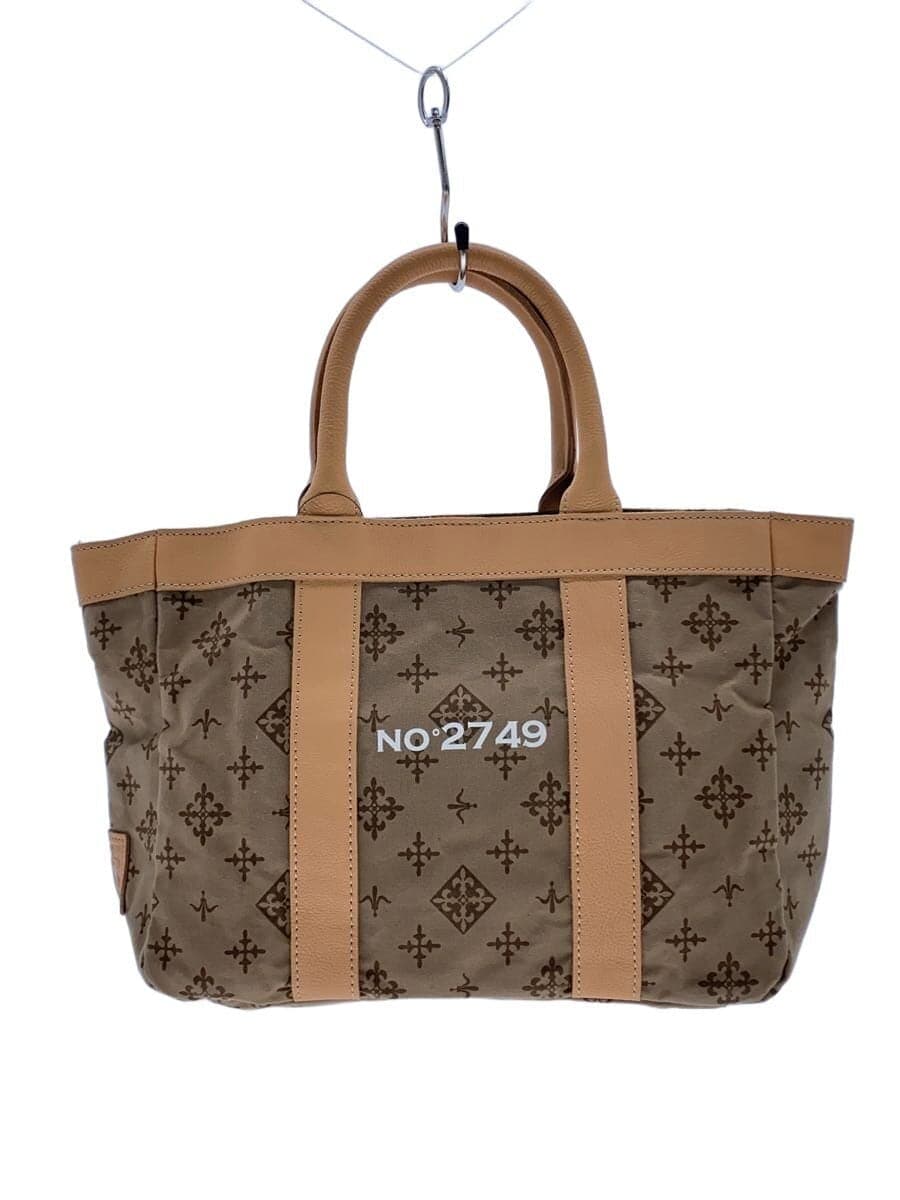 russet Tote Bag Canvas BRW All Over Pattern