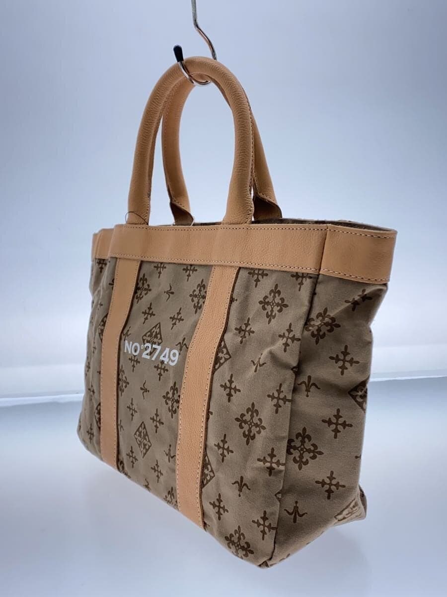 russet Tote Bag Canvas BRW All Over Pattern 2