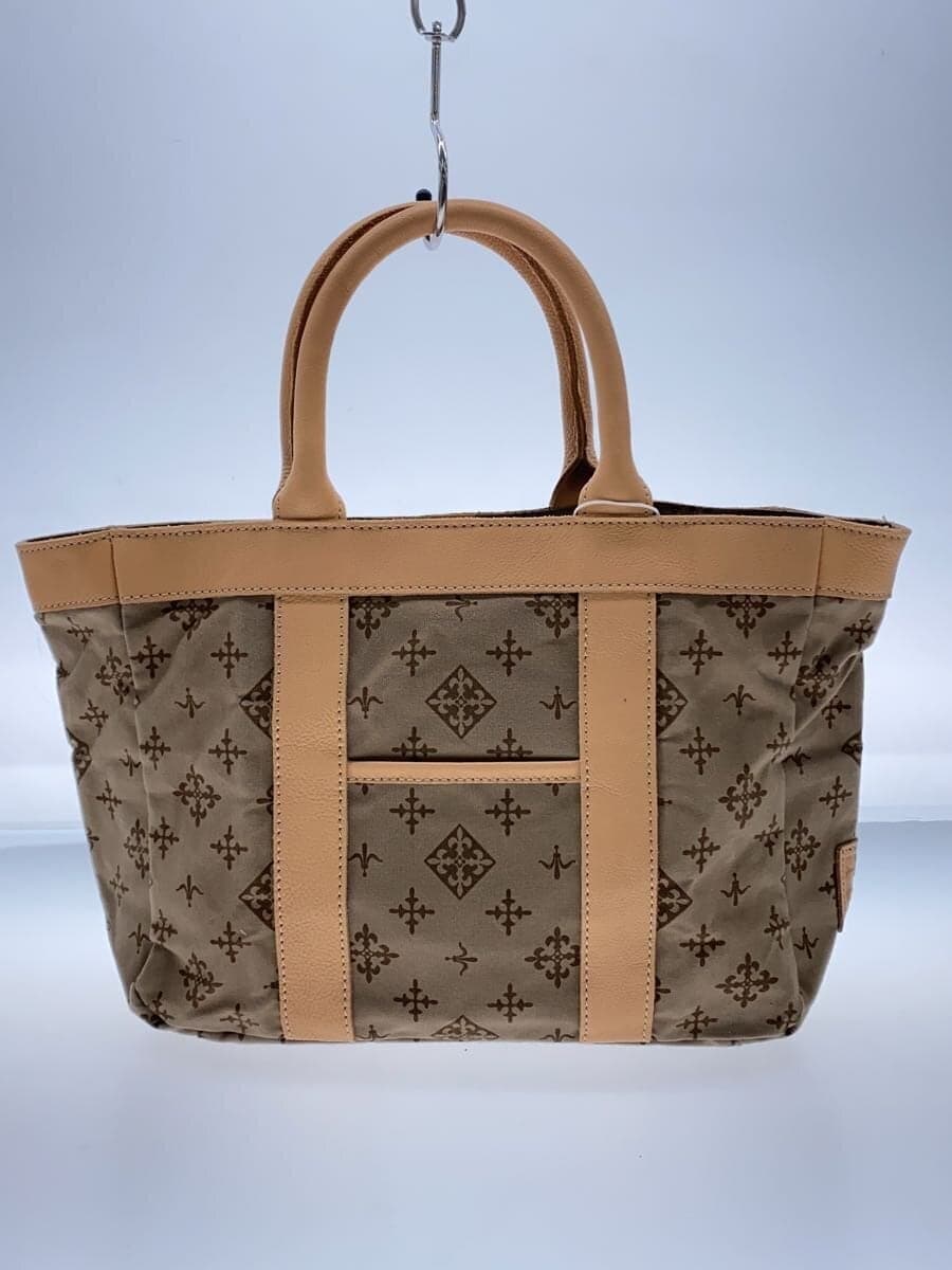 russet Tote Bag Canvas BRW All Over Pattern 3