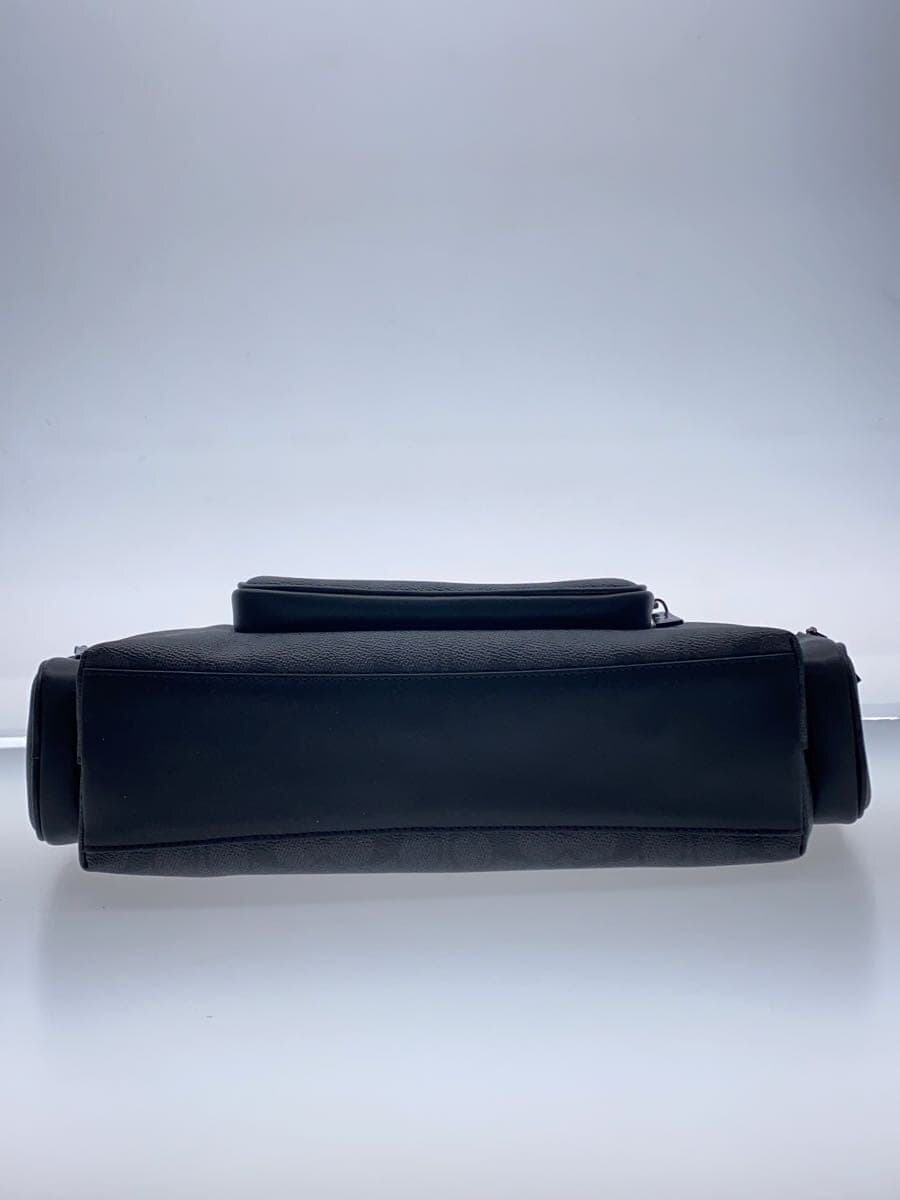 COACH Shoulder Bag Leather BLK All Over Pattern CCG18 Signature Fin Cross Bag 4