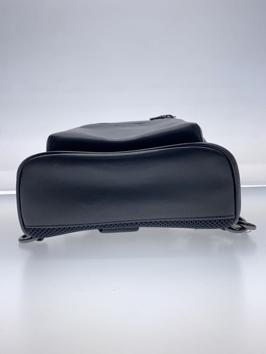 COACH Shoulder Bag Leather BLK All Over Pattern CV924 Signature One Shoulder 4