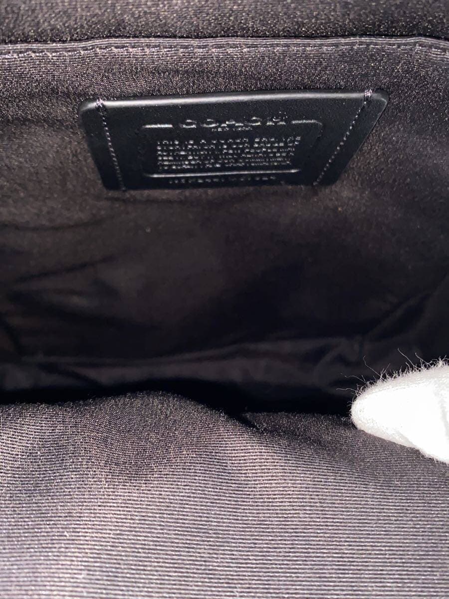 COACH Shoulder Bag Leather BLK All Over Pattern CV924 Signature One Shoulder 6