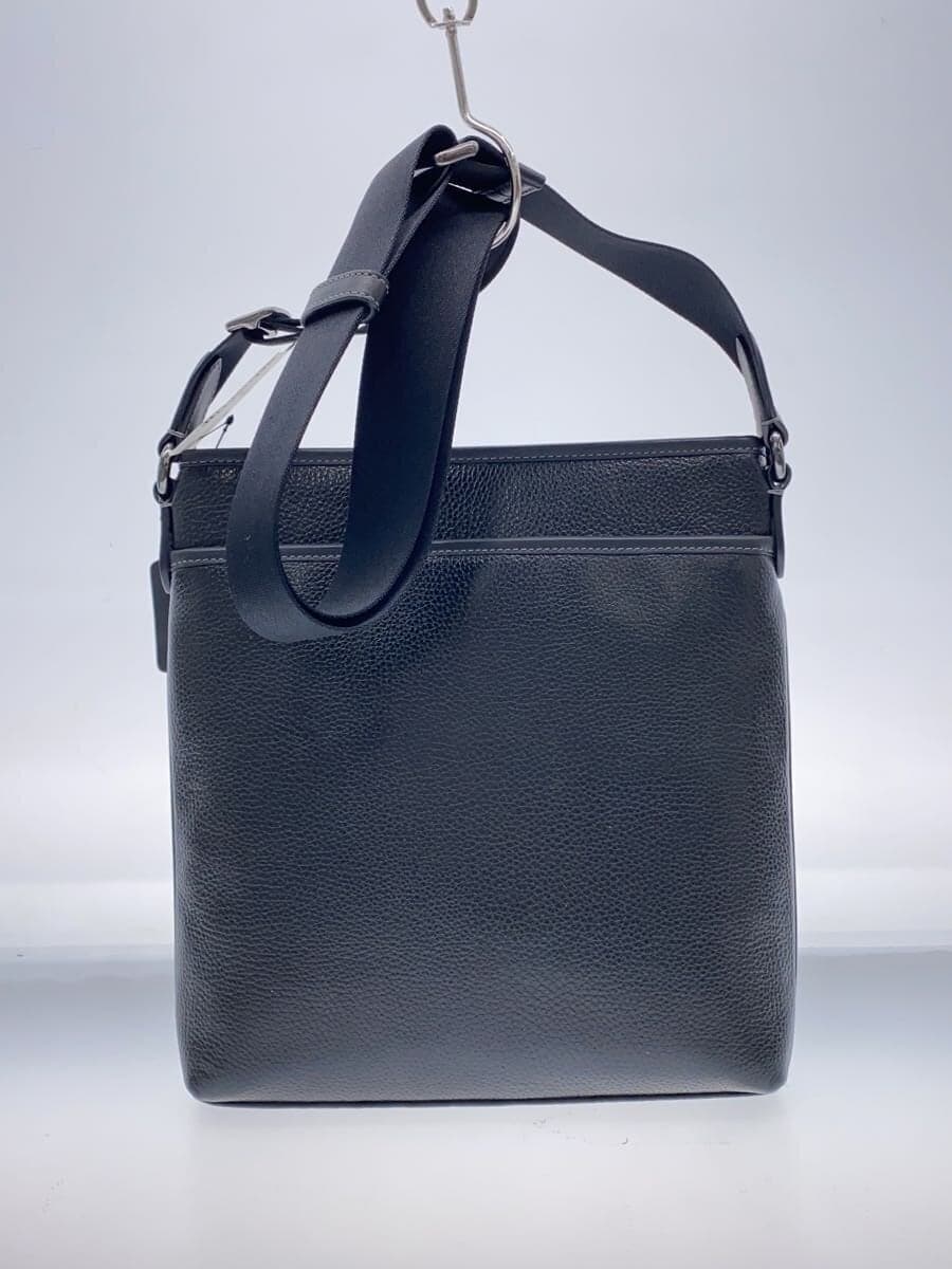 COACH Shoulder Bag Leather BLK Solid CT833 Slim Messenger 3